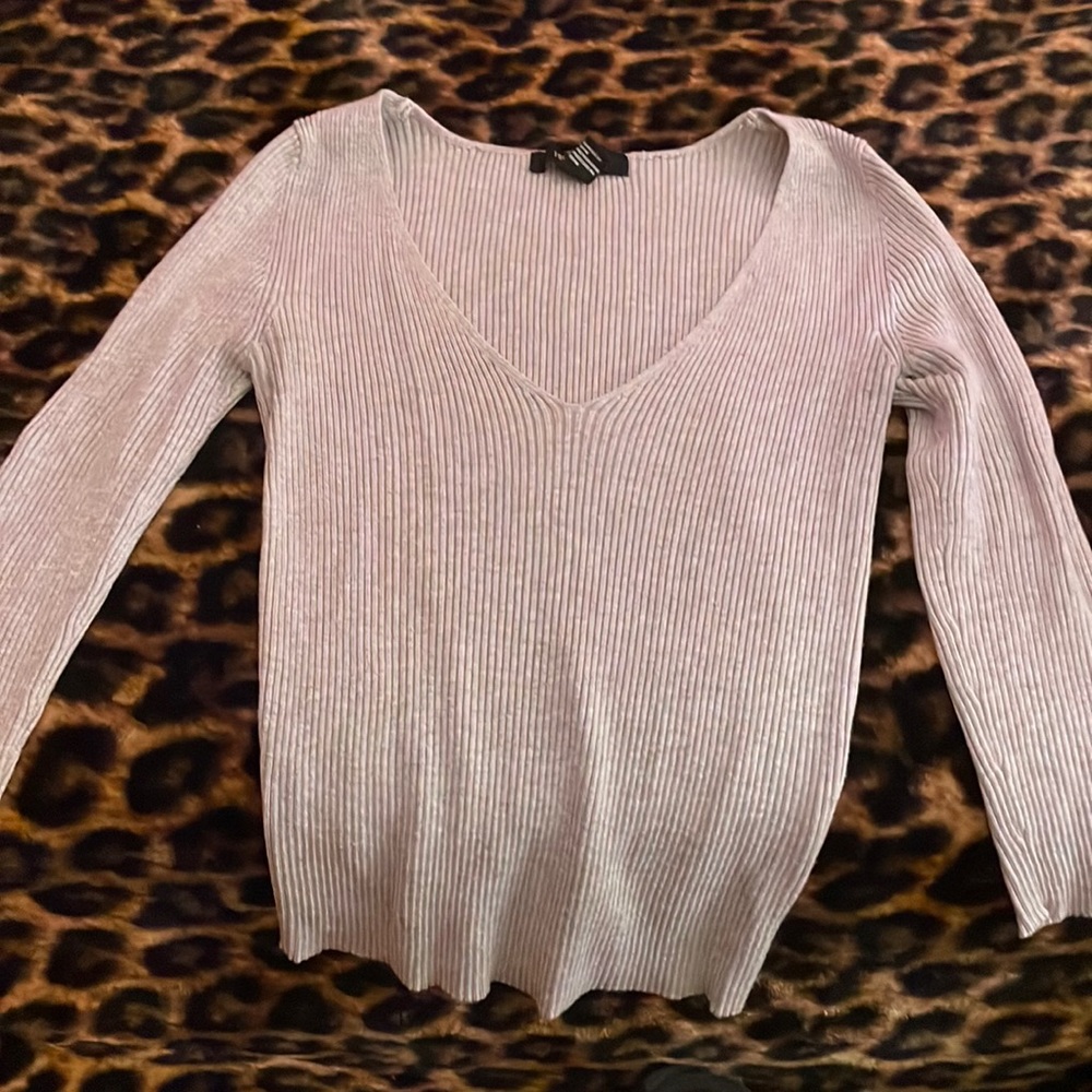 Light gray fitted top